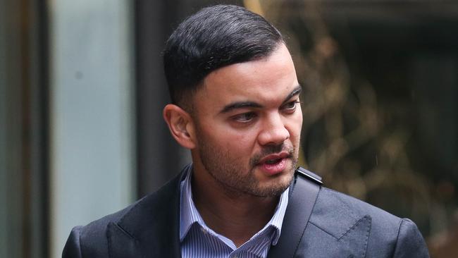 Guy Sebastian is seen leaving the Downing Centre District Court in Sydney amid a high profile row his his neighbour. Picture NCA Newswire/Gaye Gerard