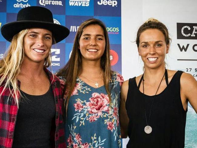 Courtney Conlogue, Teresa Bonvalot and Sally Fitzgibbons in Cascais.