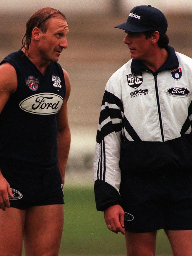 Gary Ablett with Gary Ayres.