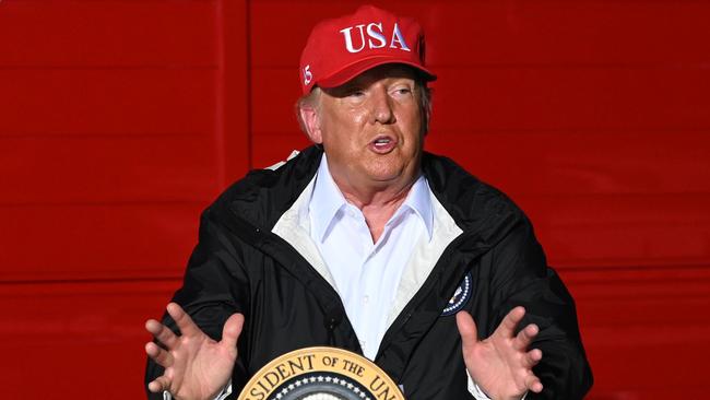 US President Donald Trump spoke in support od trhe police at his convention. Picture: Roberto Schmidt/AFP