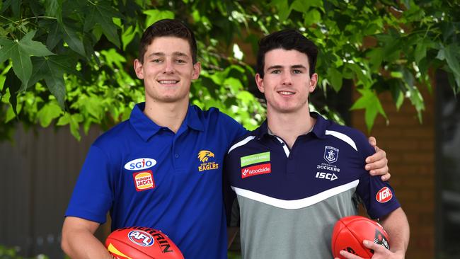 Hamish and Andrew Brayshaw, the younger brothers of Melbourne’s Angus, have both made their way to Perth. Picture: David Smith