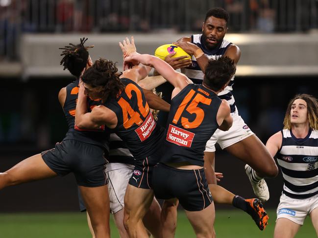 Esava Ratugolea looms as the man who will make the Demons’ defensive job so much harder. Picture: Getty Images