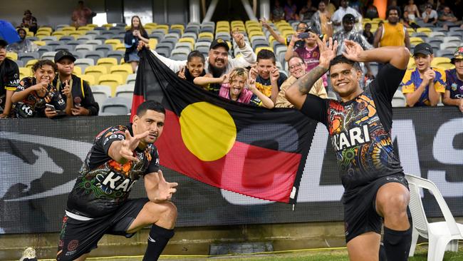 Indigenous stars Cody Walker and Latrell Mitchell were allegedly racially abused at a game two weeks ago. Picture: NRL Photos