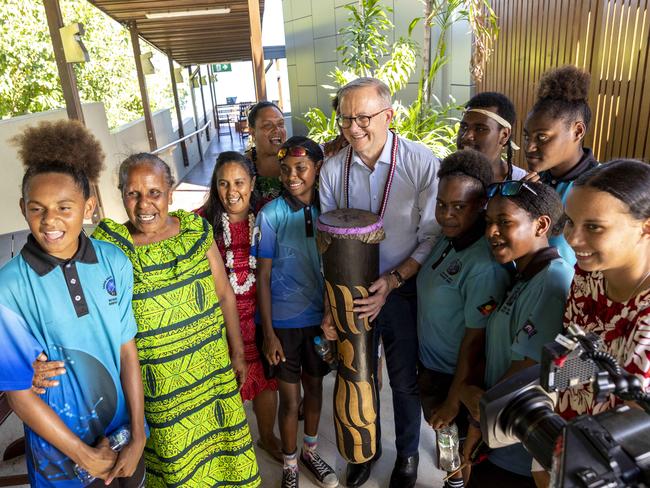 18-08-2022 - Prime Minister Anthony Albanese pictured on Thursday Island, an island of the Torres Strait Islands. Prime Minister Albanese was joined on the trip by Minister for Indigenous Australians, Linda Burney and Labor Senator Nita Green. Picture: PMO