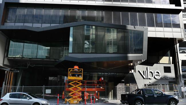 The new Vibe Hotel in Hobart is aiming to be completed by November 2020. Picture: NIKKI DAVIS-JONES