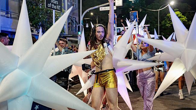 The Top End's Mardi Gras float was inspired by the NT's starry skies. Picture: Joshua Diao