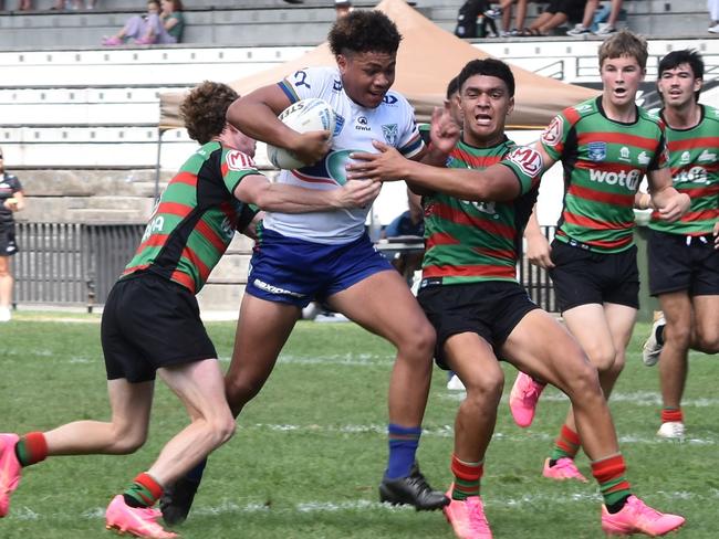 Lennox Tuiloma of the Warriors U17s. Picture: Sean Teuma