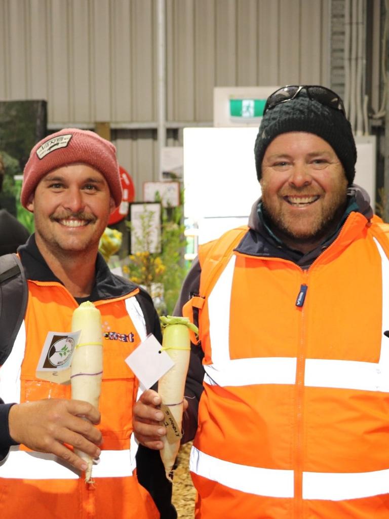 St Mary's District School’s farm operations manager Craig Freiboth and teacher Will Innis. Picture: Facebook/Tasmanian Institute of Agriculture