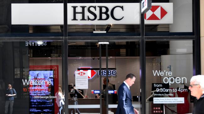 HSBC Bank has been fined $33,000 by the ACCC for alleged failures in data disclosures. Picture: Jeremy Piper