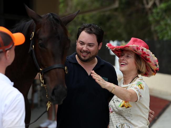 Magic Millions Sales on the Gold Coast. Legendary trainer Gae Waterhouse and her co-owners spent 1.3 million dollars on Lot 339. Justin Lung and Gae Waterhouse. Picture by Scott Fletcher