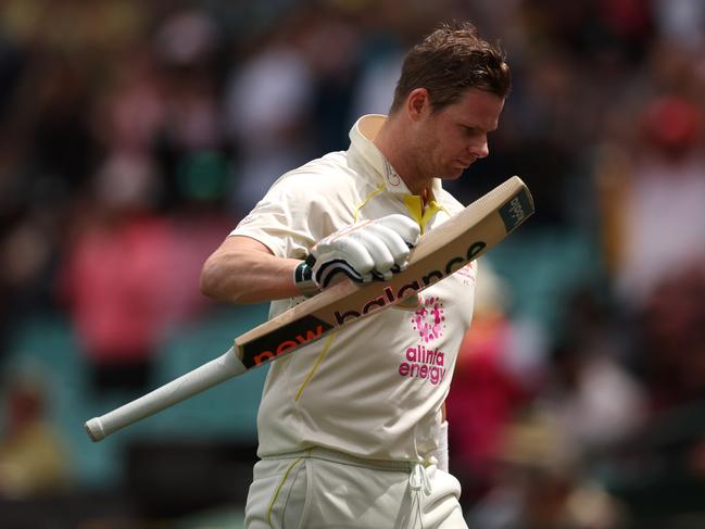 Steve Smith walks off the SCG on day two. Picture: Cameron Spencer/Getty