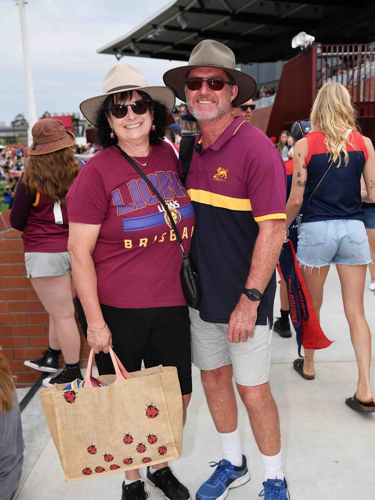Alison and Steve Muller at the NAB AFLW grand final. Picture: Patrick Woods