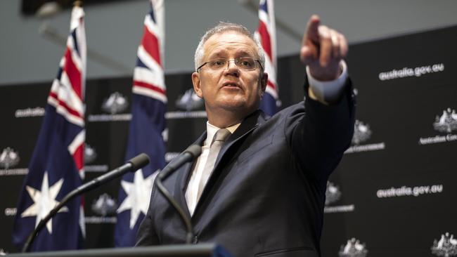 The Prime Minister on the job in Canberra this week. Picture Gary Ramage