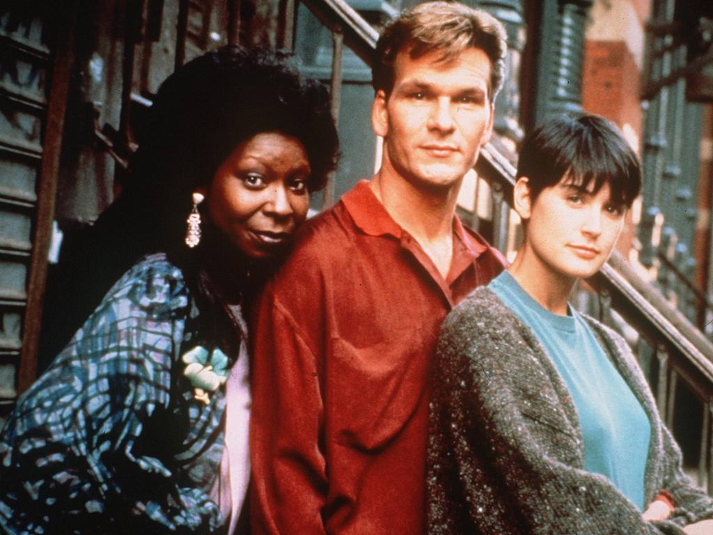 Demi Moore with Whoopi Goldberg and Patrick Swayze the blockbuster, Ghost. Picture: Supplied