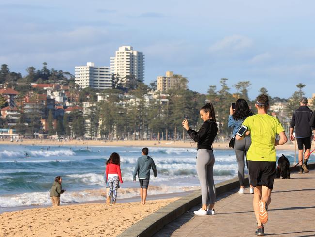 People out and about at Manly beach on this sunny Monday public holiday, Sydney. 8th June, 2020. Picture by Damian Shaw