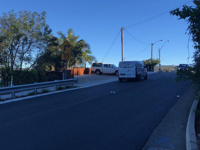 Completed road resurfacing on Barrenjoey Rd, Palm Beach, as part of ongoing night road works. Picture: Jim O'Rourke