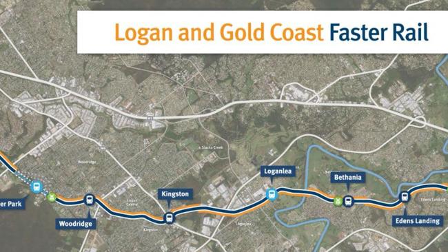 Gold Coast to Brisbane rail line - how the Beenleigh north faster rail will work.