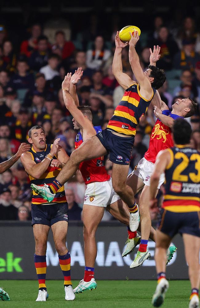 Darcy Fogarty has enjoyed a big two weeks for the Crows. Picture: Sarah Reed/AFL Photos via Getty Images