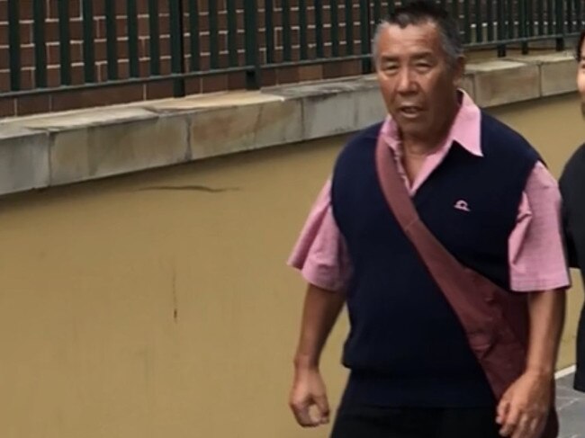 Butruk Butruk, 68, of Dee Why, enters Manly Local Court on a previous occasion. The pensioner is currently facing charges that he allegedly exposed himself to people at the Dee Why swimming pool at Dee Why Beach. Picture: Manly Daily.