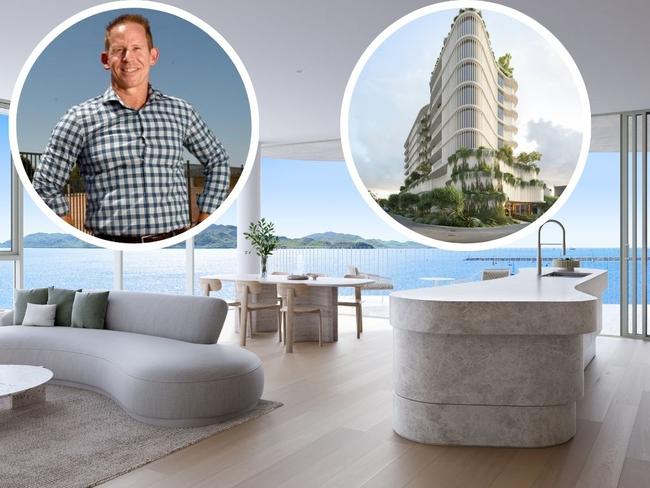 Maidment Group's Glen Maidment has revealed more details about $65 million Marina Residences tower being built at Mariner’s Peninsula. Pictures: Supplied.