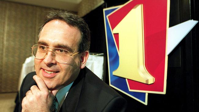 Adrian Di Marco at his company’s AGM in 2000.