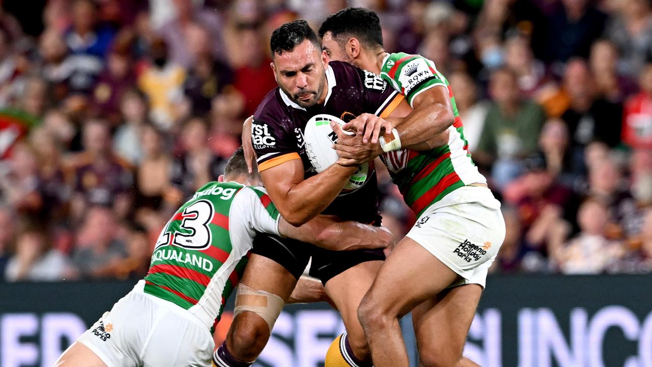 Ryan James will start at prop for the Broncos against the Warriors. Picture: Bradley Kanaris/Getty Images