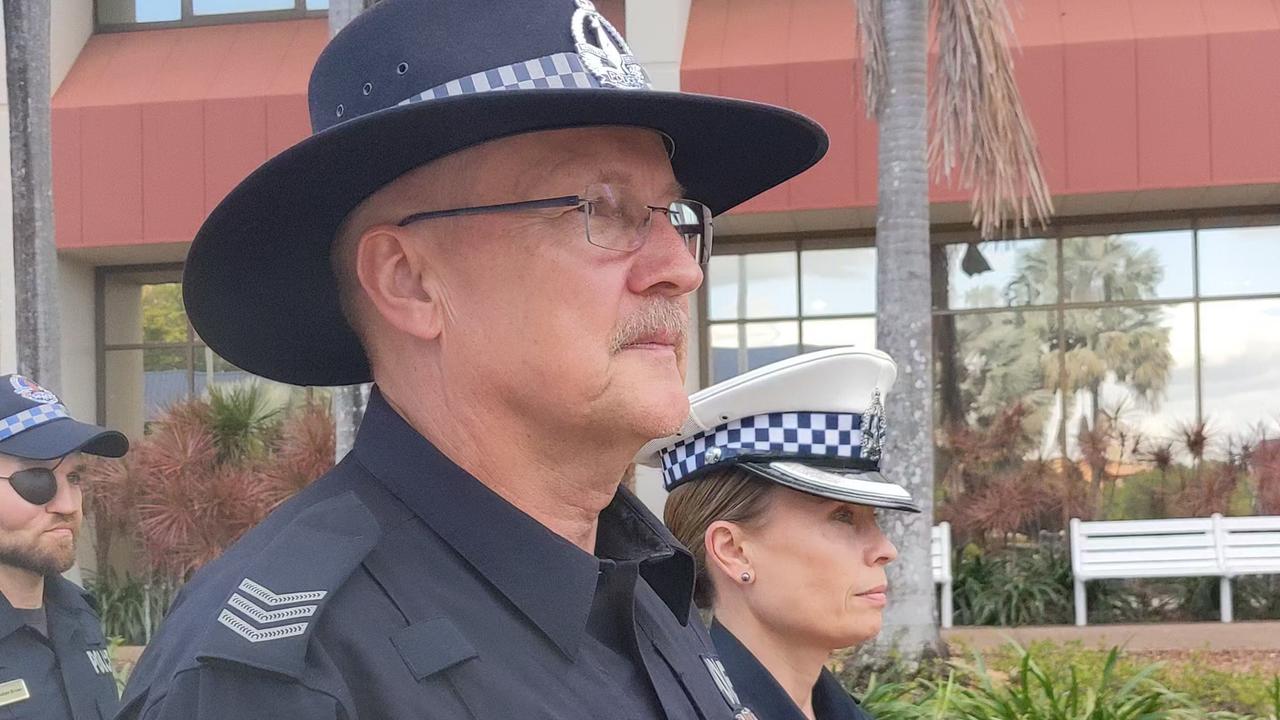 Joint Emergency Services Communication Centre Dispatch Sergeant Wolfgang Langeneck with NT Police superintendent Kirsten Engels after day two of the coronial inquest into the domestic violence death of Ngeygo Ragurrk.