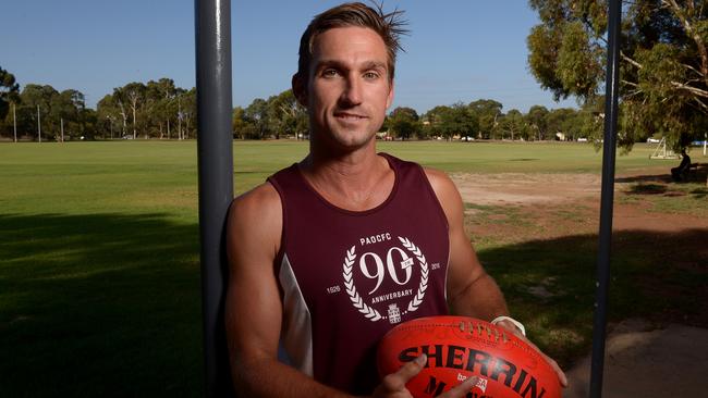 26/2/16. Magarey Medallist and former Glenelg player Brett Backwell is the new senior coach of Prince Alfred Old Collegians Football Club. Pic: Keryn Stevens