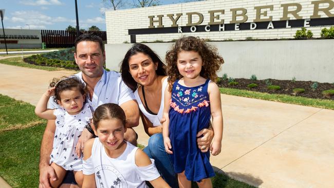 Maria and Omar Nasr, and their three daughters Serena, 9, Naya, 3, and Tehya, 1.