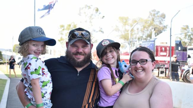 Kobe, Scott, Carter-Grace, and Samantha O'Brien at the Gatton Showgrounds on Saturday morning, September 30 for the 2023 Lights On The Hill memorial event.