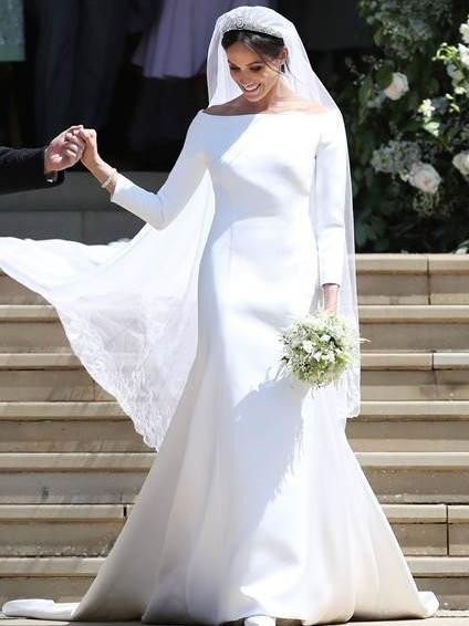 Meghan Markle stuns in her wedding gown. Picture: MEGA