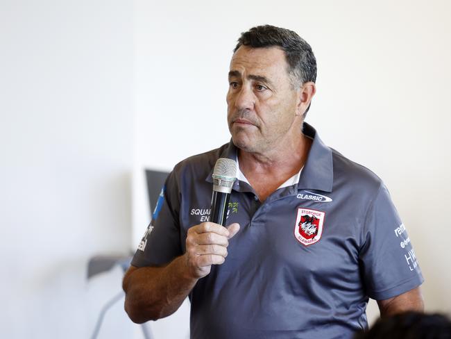 Dragons head coach Shane Flanagan has one spot remaining in the top 30, but its slim pickings in free agency. Picture: Jonathan Ng