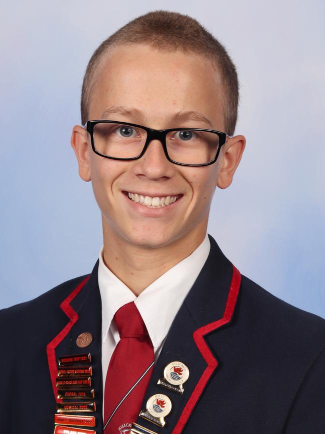 Jed Gregory has been announced as a high achiever at Hillcrest Christian College for 2023. Picture: Supplied