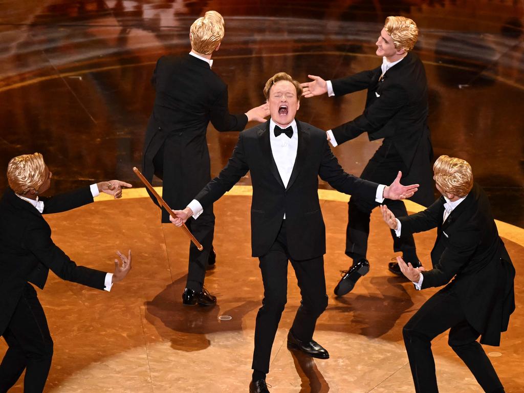 O’Brien performing during the 2025 Oscars ceremony. Picture: Patrick T. Fallon / AFP