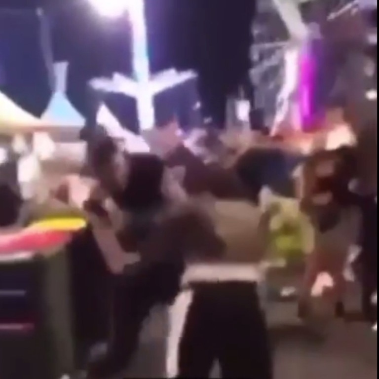 Videos were taken of a brawl at the scene