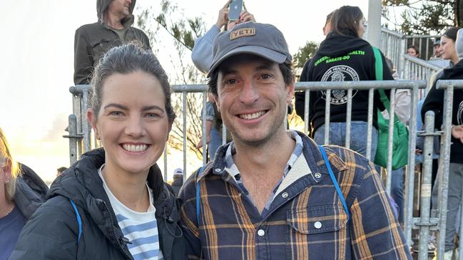 Leah Hillhouse and Micky Mackenzie on the sidelines of the 2024 Gold Coast Half Marathon.