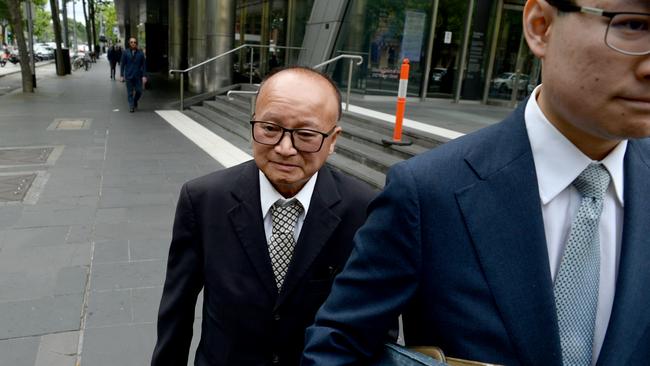 Di Sanh Duong leaves the County Court in Melbourne on Thursday. Picture: NCA NewsWire / Andrew Henshaw