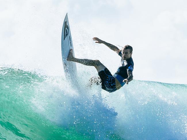 Mikey Wright in action at the Quiksilver Pro.