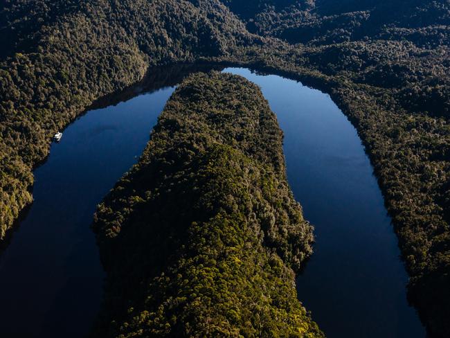 Horseshoe Bend on the Gordon River. Picture: GORDON RIVER CRUISES