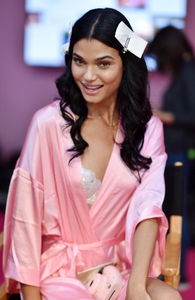 Daniela Braga has her hair and make-up done prior the 2016 Victoria’s Secret Fashion Show on November 30, 2016 in Paris, France. Picture: Getty