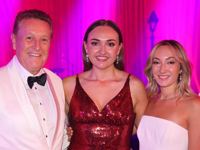 Andrew Bell, Juliet Bell and Chelsea Gates at the Ray White Surfers Paradise Muscular Dystrophy Charity Ball at The Star Gold Coast. Picture, Portia Large (The Pulse with Portia Large).