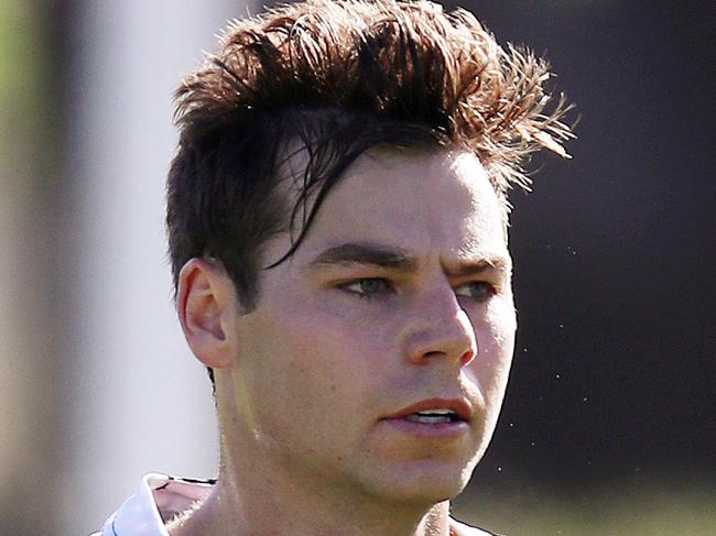 Collingwood AFL training at Olympic Park.   Jamie Elliott goes through his paces at training today   . Pic: Michael klein