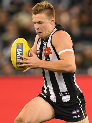 Jordan de Goey in action for Collingwood.