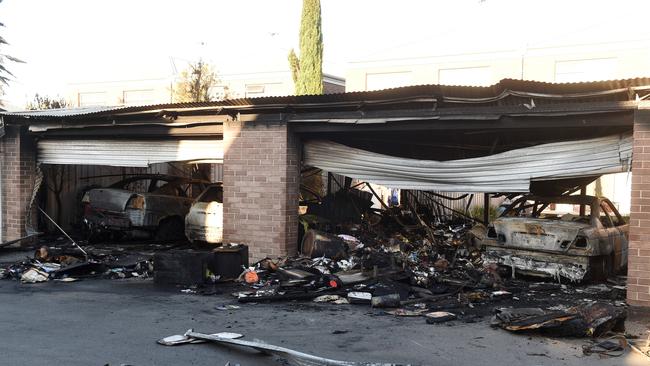 An arson attack on a house at Seaford caused serious damage. Picture: Roger Wyman