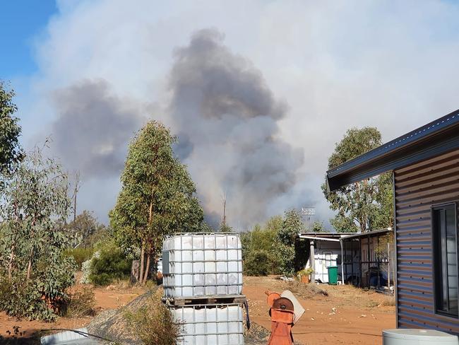 Bill Good took this photo from his property as fire took hold in Cypress Gardens.