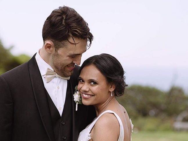 Territory treasure Miranda Tapsell has married longtime love James Colley. Picture: Instagram (Miranda Tapsell) 