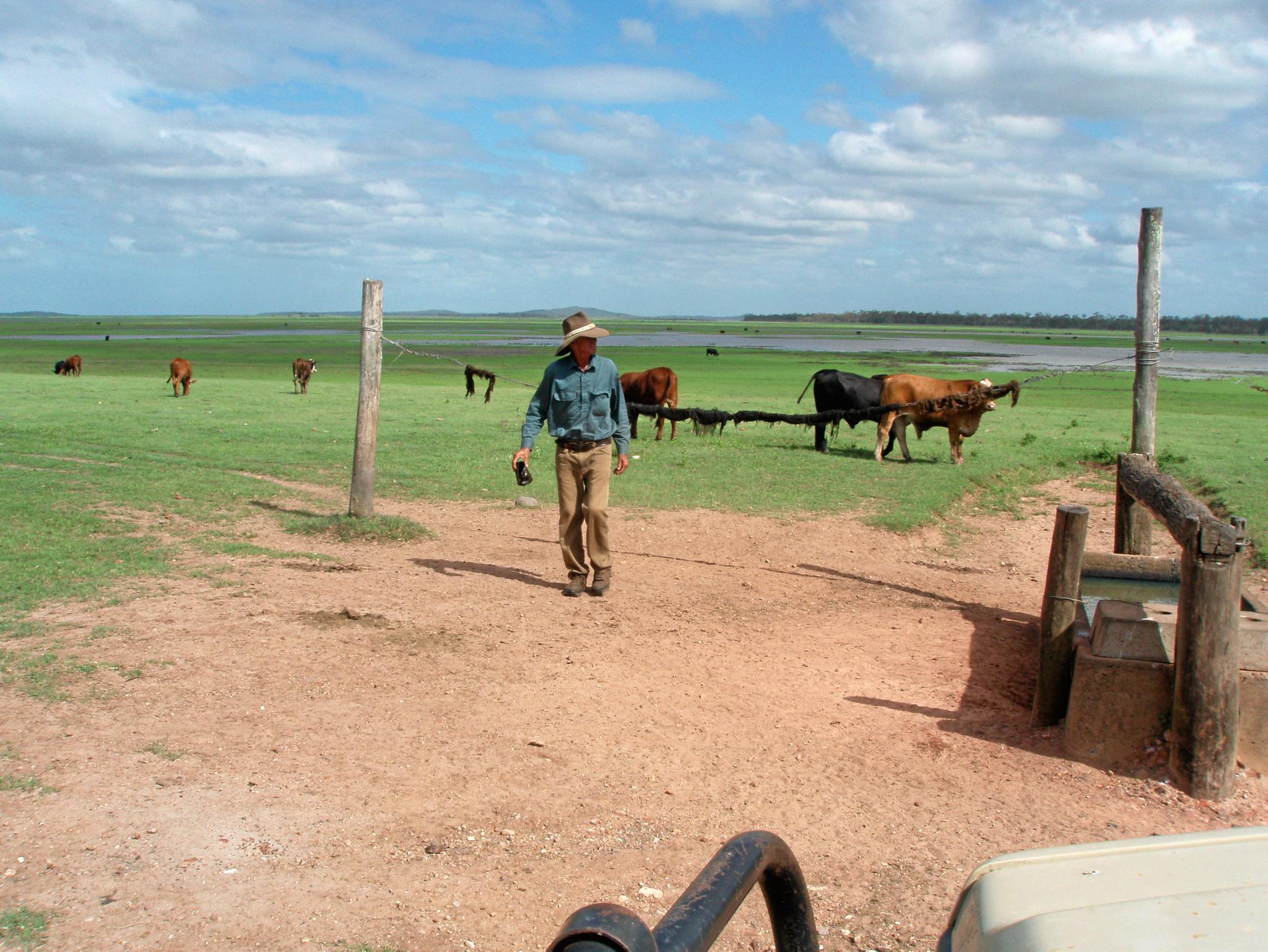 Lawson Geddes on the marine plains at \"Couti-Outi\" which has been owned by his family for 140 years. Picture: contributed