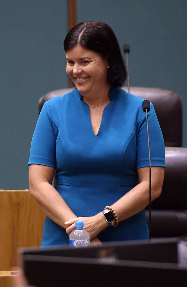 Chief Minister Natasha Fyles has named the Labor by-election candidate. Picture: (A)manda Parkinson