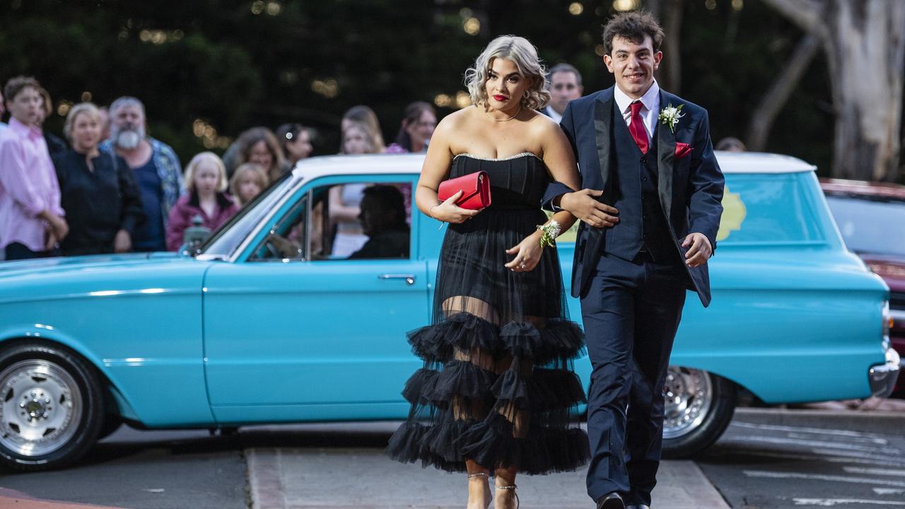 Jed Mccallum and partner Jazmyn Reid at St Mary's College formal at Picnic Point, Friday, March 24, 2023. Picture: Kevin Farmer