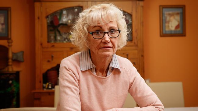 Colleen Adams’ sister Heather Johncock pictured at her Woodcroft home in 2018. Picture: Matt Turner